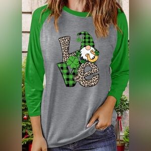 NWOT St Patrick's Day Themed Raglan Shirt